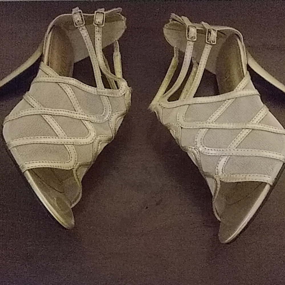 2 in champagne colored heels